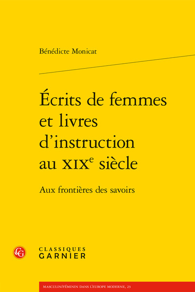 Image de Écrits de femmes et livres d'instruction au XIXe siècle