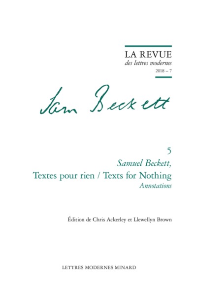 Image de Samuel Beckett, Textes pour rien / Texts for Nothing