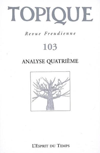 Image de TOPIQUE N°103 - ANALYSE QUATRIEME