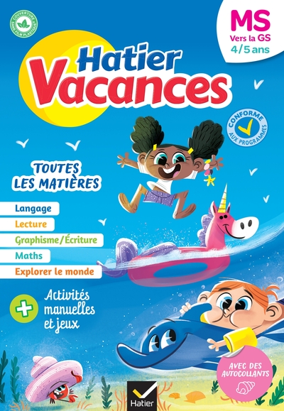 Image de Hatier vacances - Cahier de vacances 2025 de la MS vers la GS 4/5 ans