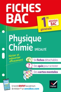 Picture of Fiches bac - Physique-Chimie 1re générale (spécialité)