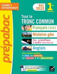 Picture of Prépabac Tout le tronc commun 1re générale Bac 2023 (toutes les matières)