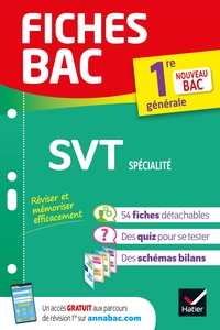 Picture of Fiches bac - SVT 1re générale (spécialité)