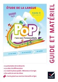 Image de POP Parcours personnalisés - Etude de la langue Cycle 3 Éd. 2017  -  Guide pédagogique