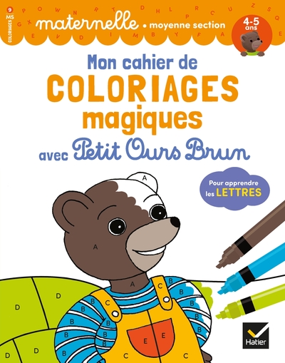 Picture of Mon cahier de coloriages magiques avec Petit Ours Brun - MS lettres