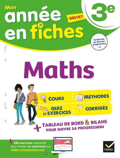 Picture of Maths 3e (fiches de révision & exercices)