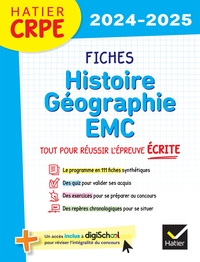Picture of Hatier CRPE -  Fiches d'Histoire géographie EMC - Epreuve écrite - Valable concours 2026
