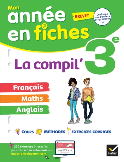 Image de La Compil' 3e / brevet (tout-en-un) : français, maths et anglais