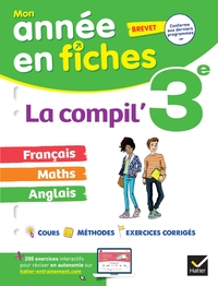 Image de La Compil' 3e / brevet (tout-en-un) : français, maths et anglais