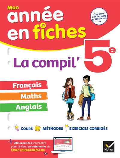 Image de La Compil' 5e (tout-en-un) : français, maths et anglais