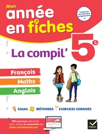Image de La Compil' 5e (tout-en-un) : français, maths et anglais