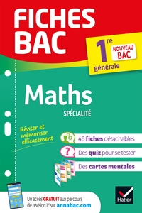 Picture of Fiches bac - Maths 1re générale (spécialité)