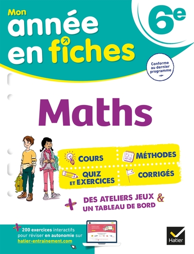 Picture of Maths 6e (fiches de révision & exercices)