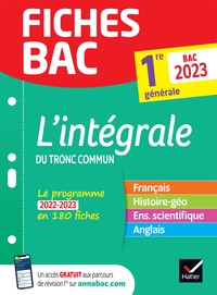 Picture of Fiches bac L'intégrale du tronc commun 1re générale Bac 2023