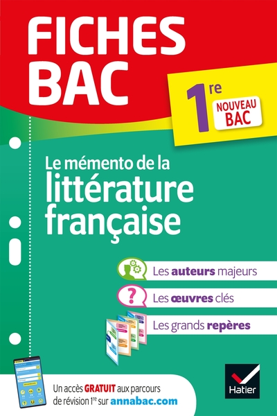 Picture of Fiches bac - Mémento de la littérature française 1re
