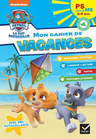 Image de Mon cahier de vacances Pat'Patrouille 2025 PS vers la MS 3/4 ans