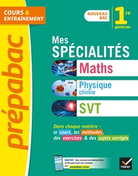 Picture of Prépabac Mes spécialités Maths, Physique-chimie, SVT 1re générale