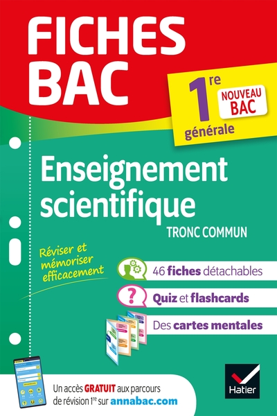 Picture of Fiches bac Enseignement scientifique 1re générale