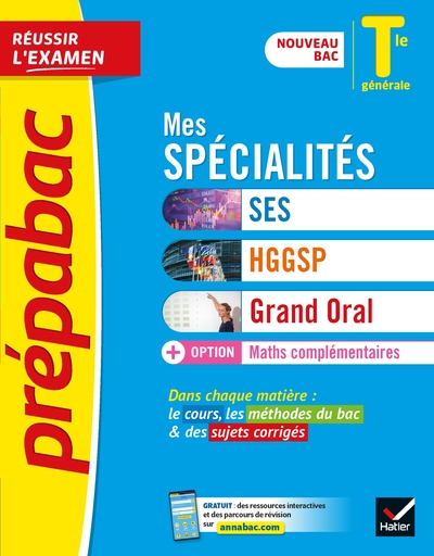 Picture of Prépabac Mes spécialités SES, HGGSP, Grand Oral & Maths complémentaires Tle  - Bac 2024