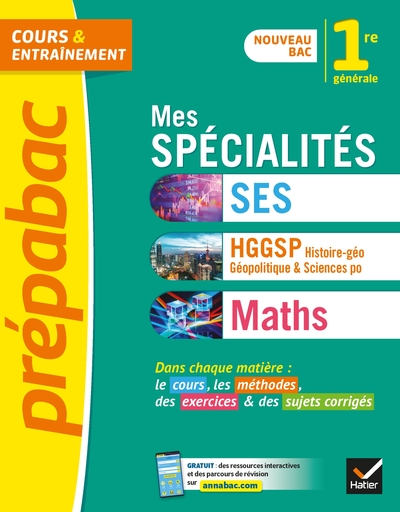 Picture of Prépabac Mes spécialités SES, HGGSP, Maths 1re générale