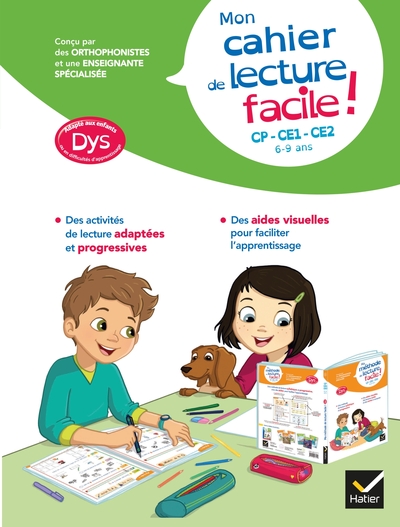 Image de Mon cahier de lecture facile ! adapté aux enfants DYS ou en difficulté d'apprentissage CP-CE1-CE2