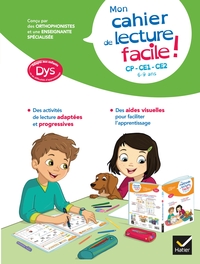 Image de Mon cahier de lecture facile ! adapté aux enfants DYS ou en difficulté d'apprentissage CP-CE1-CE2