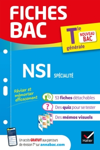 Picture of Fiches bac NSI Tle générale (spécialité) - Bac 2024