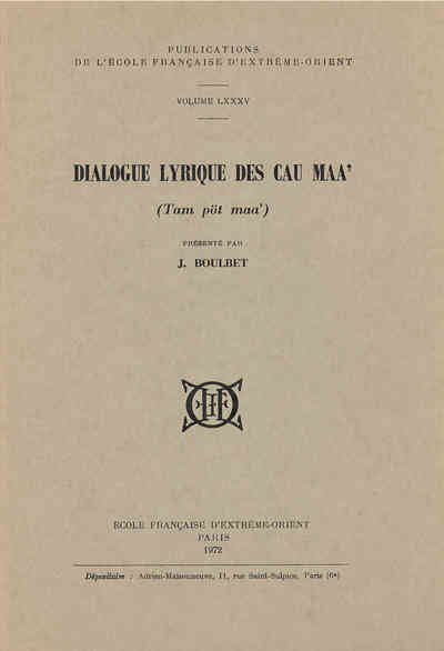 Picture of Dialogue lyrique des Cau Maa'