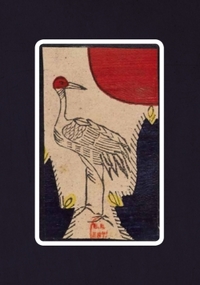 Image de Carnet ligné carte à jouer, Héron, Japon 19e