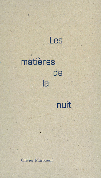 Image de Les matières de la nuit