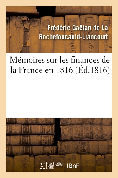 Image de Mémoires sur les finances de la France en 1816