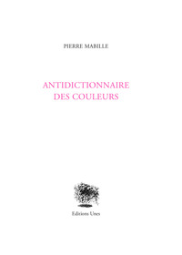 Image de Antidictionnaire des couleurs
