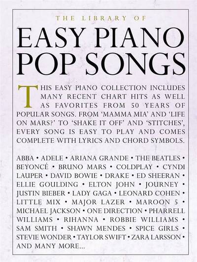Picture of THE LIBRARY OF EASY PIANO POP SONGS