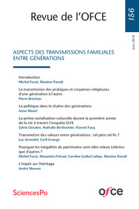 Image de N° 156 : ASPECTS DES TRANSMISSIONS FAMILIALES ENTRE GÉNÉRATIONS