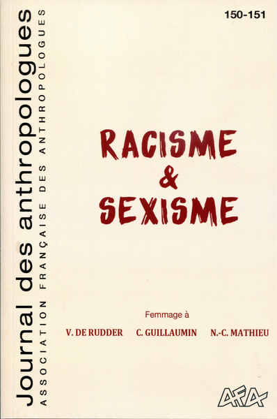 Image de JOURNAL DES ANTHROPOLOGUES 150-151/2017. RACISME & SEXISME