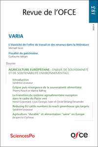 Picture of Revue de l'OFCE N° 183 (2023/4)