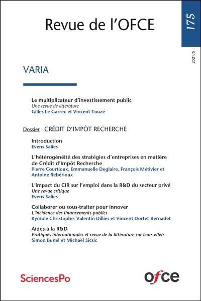 Picture of Revue de l'OFCE N°175