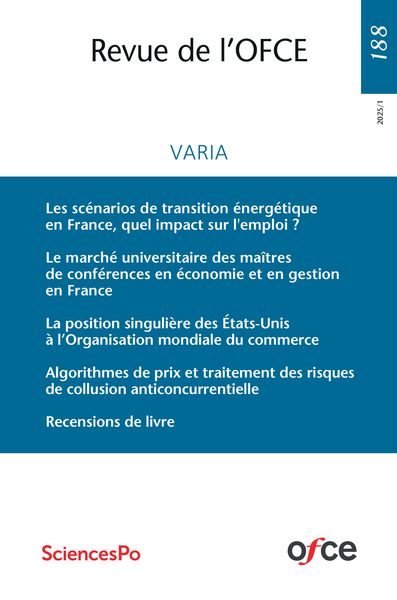 Picture of Revue de l'OFCE N° 188 (2025/1)