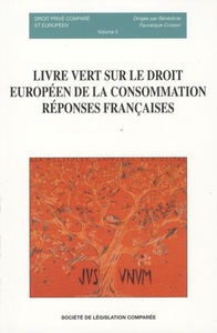 Picture of LIVRE VERT SUR LE DROIT EUROPÉEN DE LA CONSOMMATION : RÉPONSES FRANÇAISES N°5