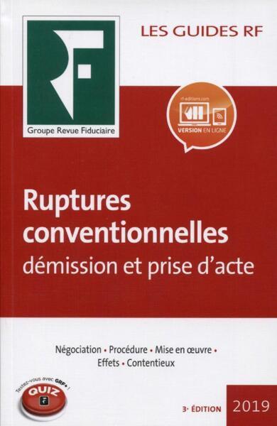 Picture of Ruptures conventionnelles démission et prise d'acte 2019