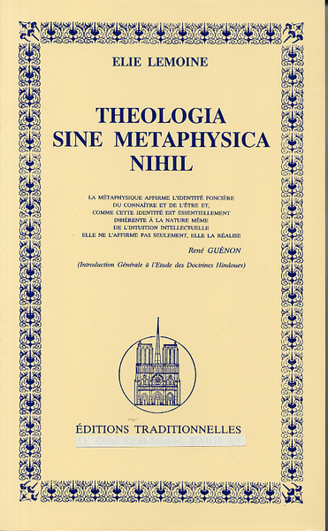 Image de THEOLOGIA SINE METAPHYSICA NIH