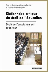 Image de Dictionnaire critique du droit de l'éducation