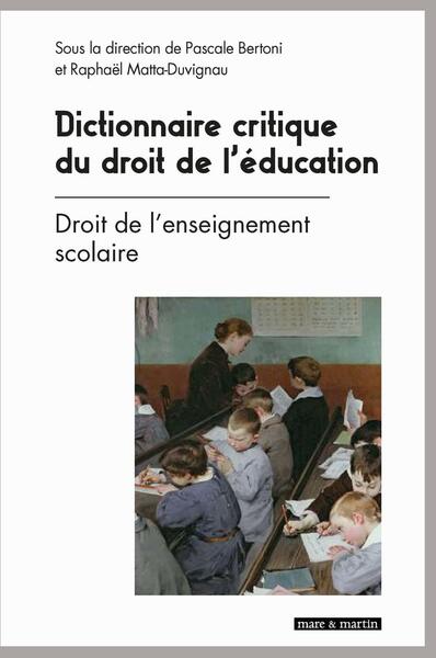Image de Dictionnaire critique du droit de l'éducation