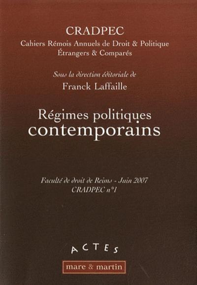 Image de Régimes poliques contemporains - CRADPEC n° 1