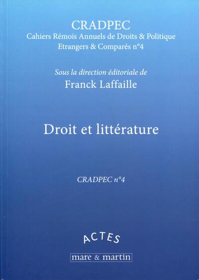 Picture of Droit et littérature - CRADPEC n°4