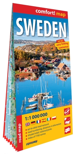 Image de Suède 1/1M (carte grand format laminée)