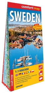 Image de Suède 1/1M (carte grand format laminée)