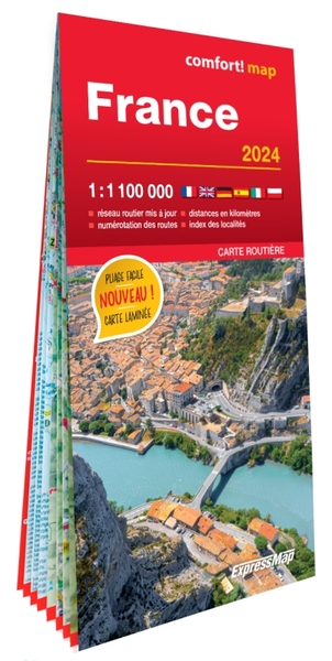 Image de France 2024 1/1.100.000 (carte grand format laminée)