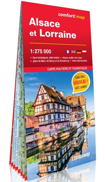 Image de Alsace et Lorraine 1/275.000 (carte grand format laminée)