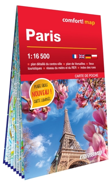 Picture of Paris 1/16.500 (carte laminée format poche - plan de ville)